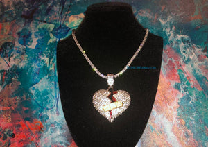 Broken Heart Bandaid Necklace